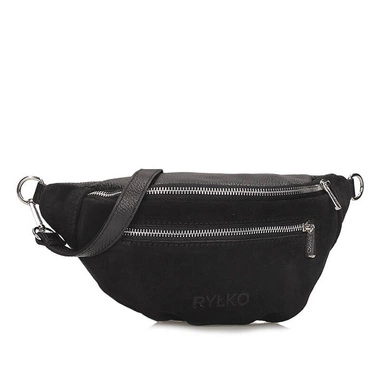 Klasyczna czarna skórzana nerka Ryłko R40469TB_YM3