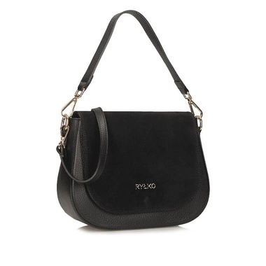 Elegancka skórzana czarna listonoszka Ryłko R40884TB_YM3