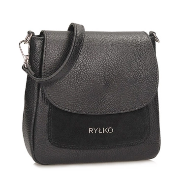 Skórzana czarna listonoszka damska Ryłko R40885TB_YM3