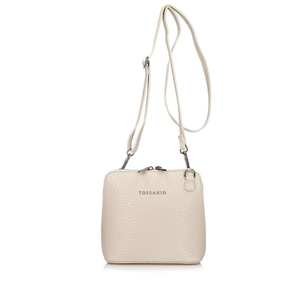 Skórzana Listonoszka Toscanio F59 Kremowa