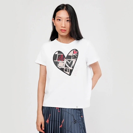 Stylowa bluzka na krótki rękaw Anekke CAMISETA MANGA CORTA BLANCO-L 41281-306/406/506