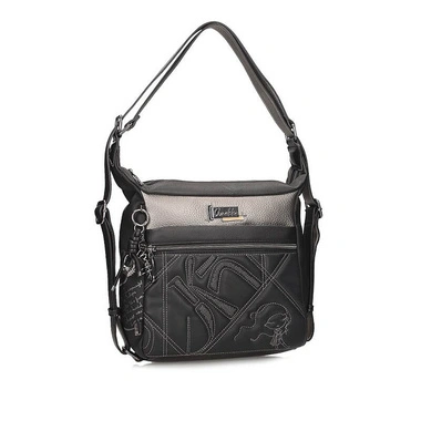 Plecak damski Anekke 43755-306 MOCHILA BACKPACK TULIP czarny zapinany na zamek do ręki na ramię