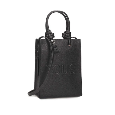 Torebka damska Tous MINI BOLSO POP T LA RUE NEW NEGRO 2001934951 czarna listonoszka jednokomorowa zamykana na magnes  do ręki i na ramię