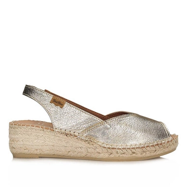 Sandały damskie Toni Pons BERNIA-P plati złote espadryle wsuwane na platformie
