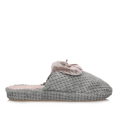Zakryte ciepłe Kapcie pantofle laczki Meteor 265 szare