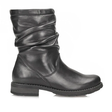 Botki na Płaskim obcasie Axel comfort 4470 czarne skóra naturalna