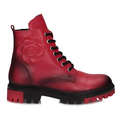 Czerwone Oryginalne Botki Workery Artiker 53C0796