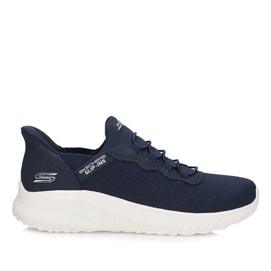 Sneakersy męskie Skechers 118300 BOBS SQUAD CHAOS-DAILY HYPE Slip-ins NAVY granatowe wsuwane
