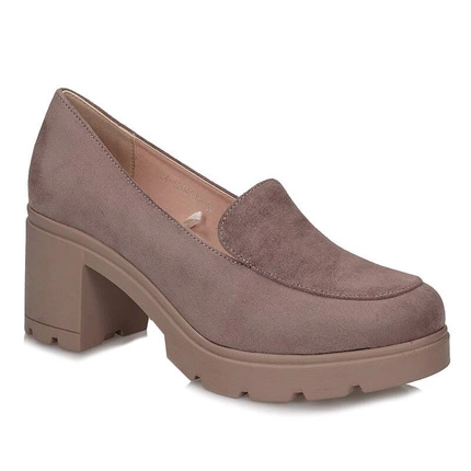 Wsuwane półbuty na platformie Loafersy Potocki 24-12040KH