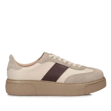 Sneakersy damskie Ryłko 0RR12_X_ _2DVF multikolor beżowe skórzane na platformie