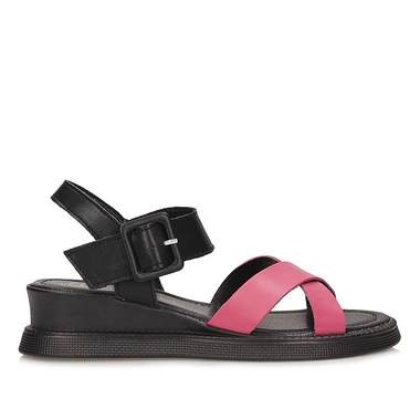 Lekkie skórzane sandały damskie na platformie Filippo DS6874/25 FH