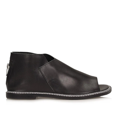 Zabudowane czarne włoskie saszki sandały Tuffoni 1725003LL BLACK