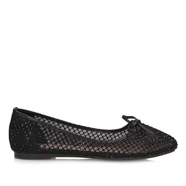 Klasyczne baleriny damskie czarne Sca'viola S-429 BLACK