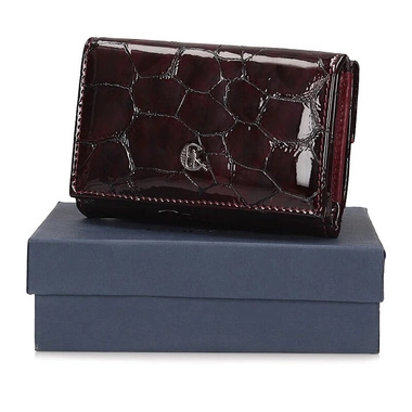 Zgrabny skórzany Portfel Canaletto 1221-C-s78/RFID bordowy