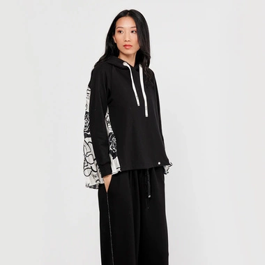 Bluza damska z kapturem Anekke SUDADERA CON CAPUCHA NEGRO 41280-327/427/527/627