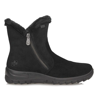 Botki damskie Rieker TEX L7162-00 czarne zamszowe