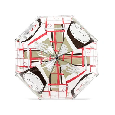 Parasol damski Anekke 43473-213 PARAGUAS VINILO TULIP kolorowy transparentny duży