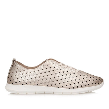 Złote ażurowe półbuty damskie Remonte R7101-91