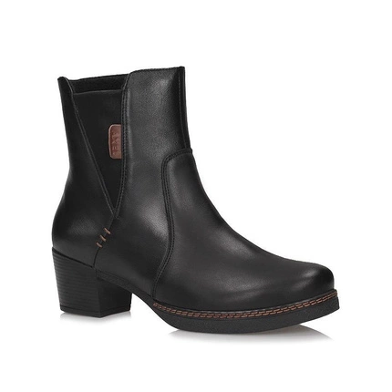 Botki Axel comfort 4374 czarne na obcasie