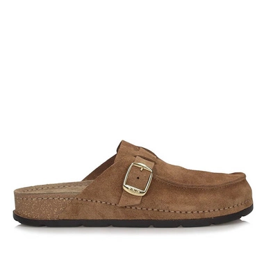 Wygodne skórzane klapki damskie Scholl BORA MOCCASIN F31715 1630