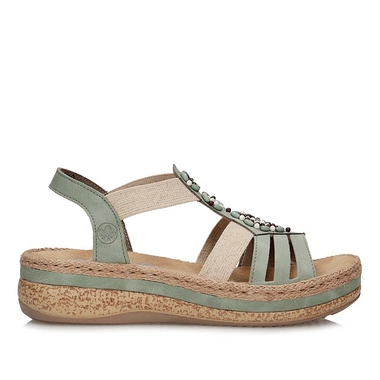 Stylowe sandały damskie na platformie Rieker V0920-52