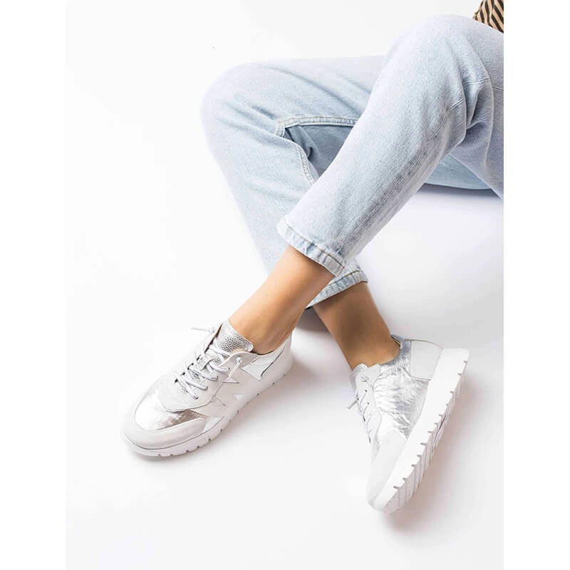 Modne półbuty sneakersy Wonders A-2464 BLANCO Odisei 30357