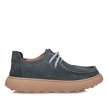 Wygodne profilowane Półbuty Ravini 251043 NAVY BLUE NUBUCK