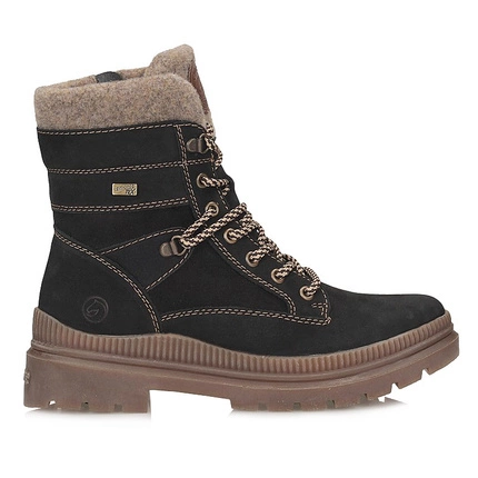 Klasyczne sznurowane trekkingowe botki damskie Remonte D0C77-02