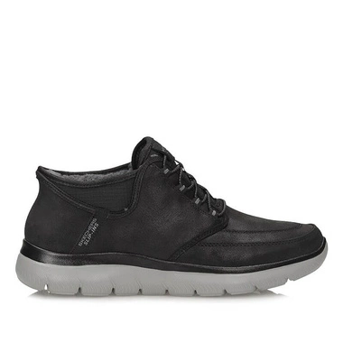 Botki męskie Skechers 232927/BKCC HANDS FREE Slip-ins czarne trzewiki wsuwane
