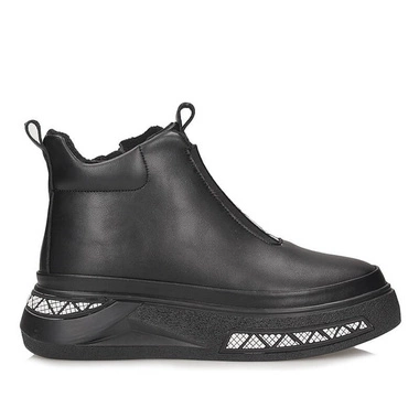 Casualowe damskie botki trzewiki na platformie Filippo DBT7277/25 BK