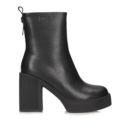 Skórzane botki damskie na platformie i obcasie Goe for shoes SS2N4151