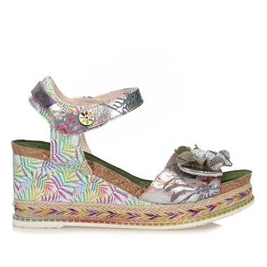 Sandały na koturnie Laura Vita SL14598-9F Hacdeo 09 0006899 ARGENT