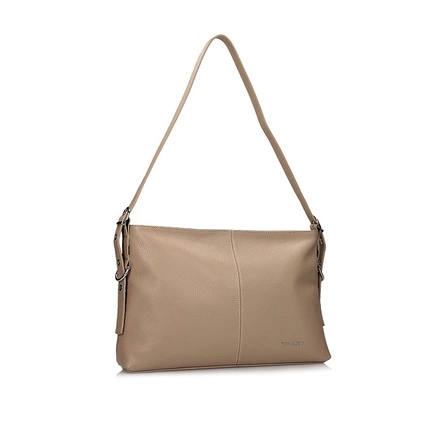 Codzienna skórzana torebka damska Toscanio G43 BEŻOWA D05