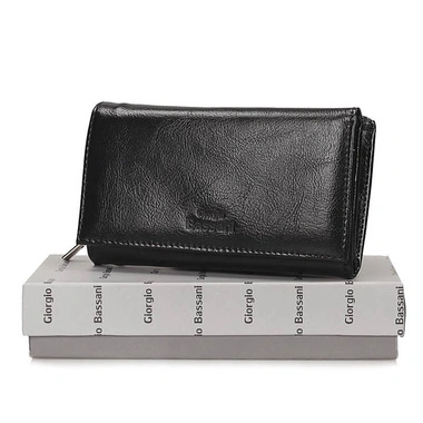 Skórzany Portfel Giorgio Bassani 040-s15 czarny