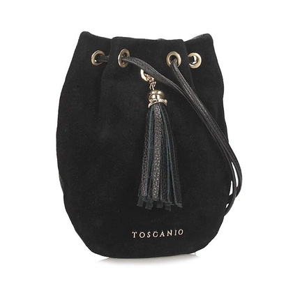 Oryginalna Skórzana Listonoszka Torebka na ramię Toscanio G96 Czarna