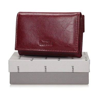 Bordowy poziomy portfel Giorgio Bassani 021-C-s14
