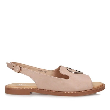 Stylowe płaskie sandały damskie Filippo DS6926/25 BE