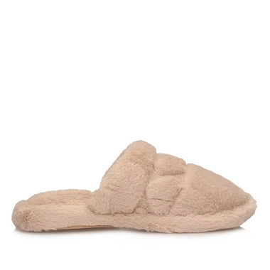 Domowe Kapcie pantofle laczki damskie Meteor 269 beżowe serduszka