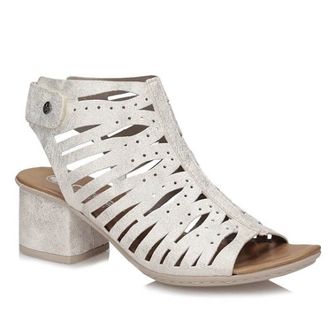Eleganckie ażurowe sandały na obcasie Rieker 64676-60