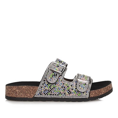  Modne klapki damskie Sca'viola na platformie L-53 BLACK