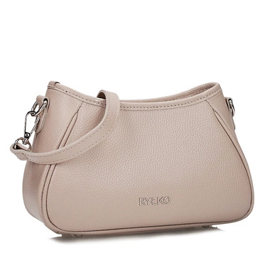 Beżowa skórzana Torebka listonoszka Ryłko R40832TB_2TE