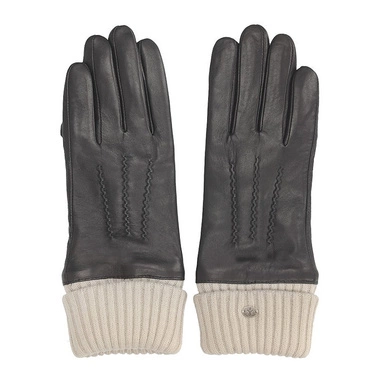 Skórzane rękawiczki damskie EMU Australia W7016 Loch Gloves Black/Natural