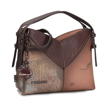 Torebka damska Anekke 43821-452 BOLSO HANDBAG DE ASA CORTA SINTETICO ORCHESTRA brązowa listonoszka jednokomorowa zapinana na zamek do ręki
