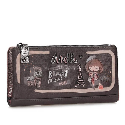 Duży pojemny damski portfel Anekke 41809-906 MADEMOISELLE