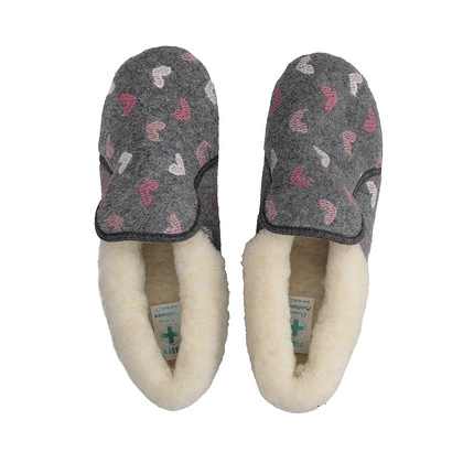 Szare ocieplane bambosze Adanex 27937