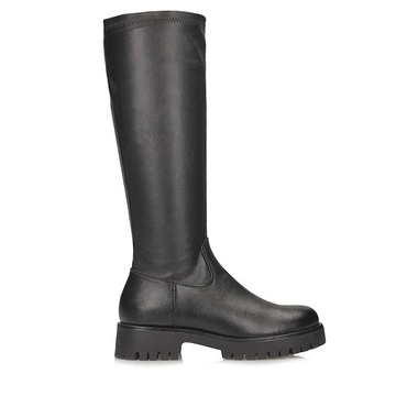 Stylowe kozaki damskie na płaskim obcasie Potocki 25-12729BK