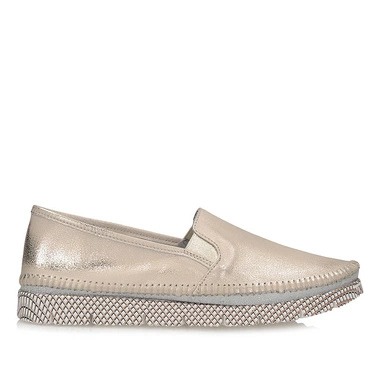Komfortowe Półbuty Slip on Maciejka 03512-25/00 złoto