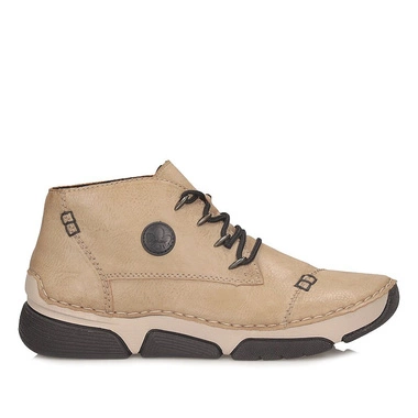 Komfortowe beżowe Botki damskie Rieker 45902-60