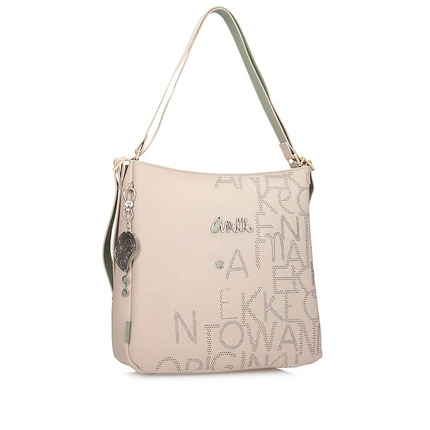 Beżowa pojemna torebka na ramię Anekke 40745-072 ALMA MOCHILA