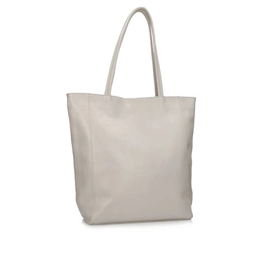 Pojemna Skórzana torebka na ramię Toscanio A264 j.szary D86